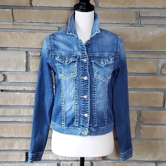 Silver Jeans Jackets & Blazers - 🥀SILVER Jeans Denim Bling Jacket Boho Western S/P